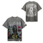 Roughplay Grey Washed Raw‑Edge Boxy Cropped T‑Shirt