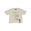 Play Hollywood Kiari Sketch‑Collage Religious‑Inspired Cropped Boxy Short‑Sleeve Tee