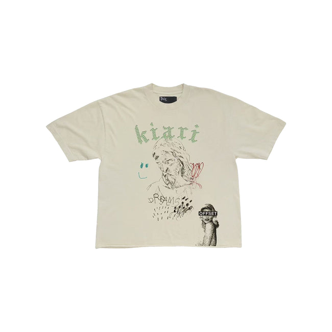 Play Hollywood Kiari Sketch‑Collage Religious‑Inspired Cropped Boxy Short‑Sleeve Tee Hover Image