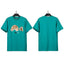 Palm Angels Graffiti Splatter Bear Graphic T-Shirt - Teal Blue