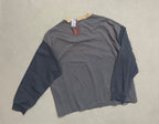 Play Hollywood Vintage‑Wash Grey Cropped Long Sleeve T‑Shirt