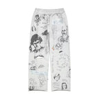 Play Hollywood Vintage‑Wash Heather Grey Wide Leg Sweatpants