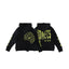 Palm Angels Spiral Gothic Lettering Hoodie - Black/Neon Green