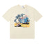 Rhude Tropical Beach Hut Palm Tree Retro Cream Oversized T‑Shirt