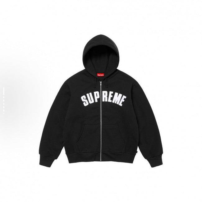 Supreme Arc Thermal Lined Zip Up Hooded Sweatshirt - Black Hover Image