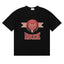 Rhude Sausalito Laurel Crest Varsity Logo Black Oversized T‑Shirt