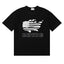 Rhude USA Map American Flag Graphic Black Oversized T‑Shirt