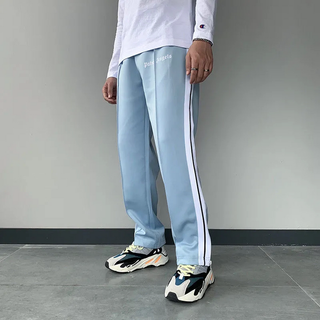 Palm Angels Classic Track Pants - Light Blue/White Hover Image