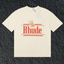 Rhude Eagle Striped Logo Vintage Cream Oversized T‑Shirt