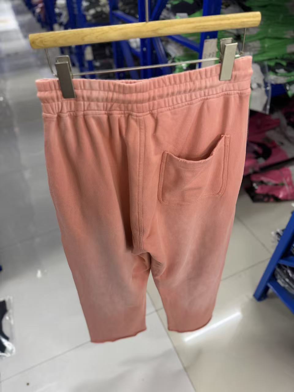 Play Hollywood Vintage‑Wash Dusty Pink Wide Leg Sweatpants