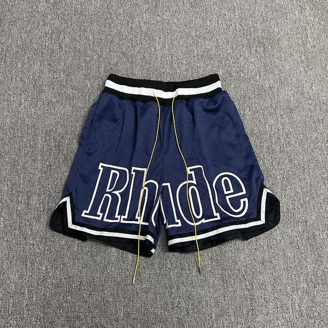 Rhude Big Logo Mesh Basketball Shorts Hover Image