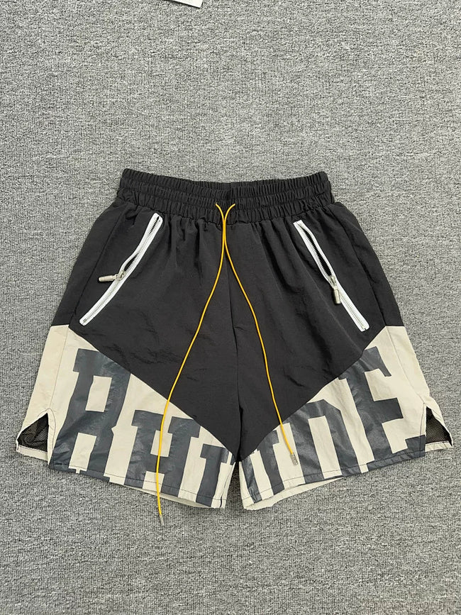 Rhude Color‑Block Zip Pockets Street Shorts Hover Image