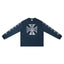 West Coast Choppers Navy Blue Oversized Streetwear Sleeve Print Shirt