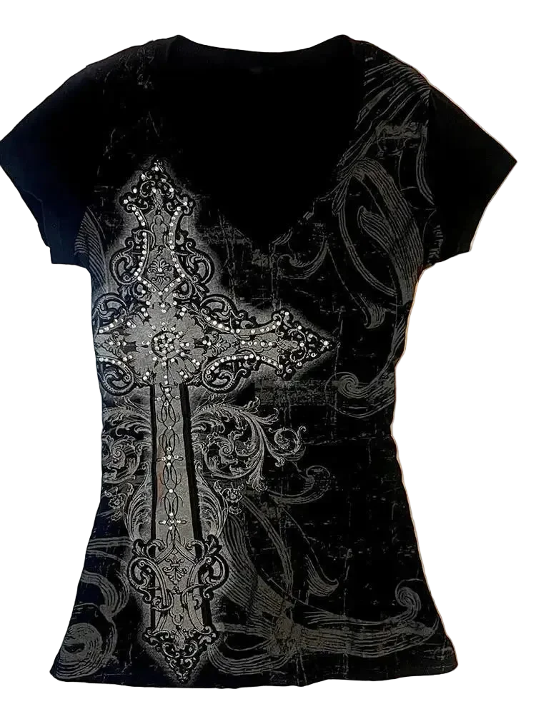 Black Printed T-shirt