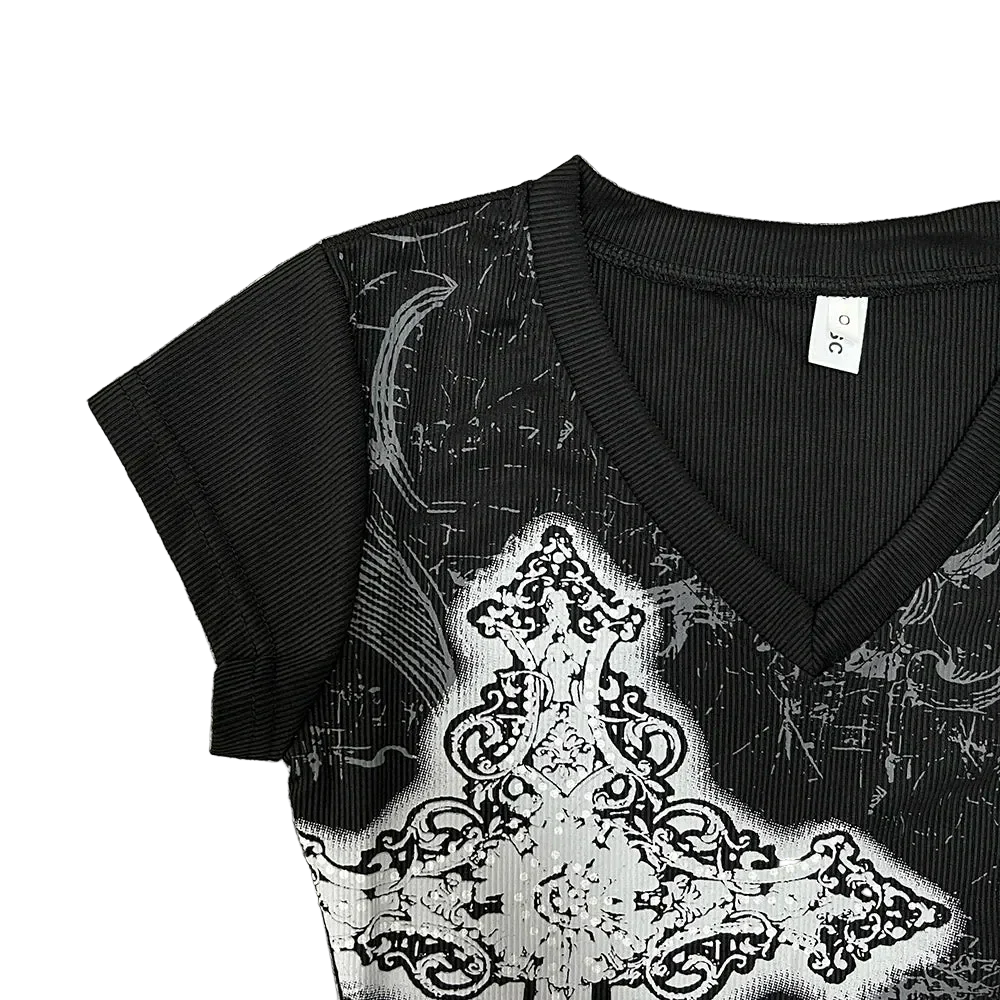 Black Printed T-shirt