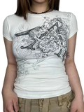 Graphic Crop Top