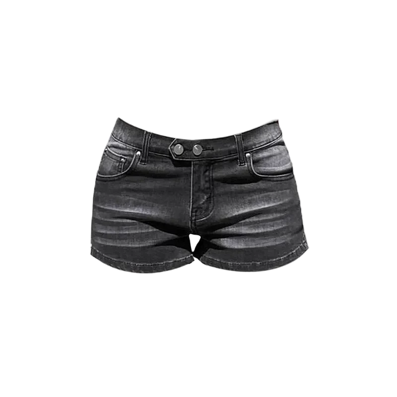 Grey Denim Shorts