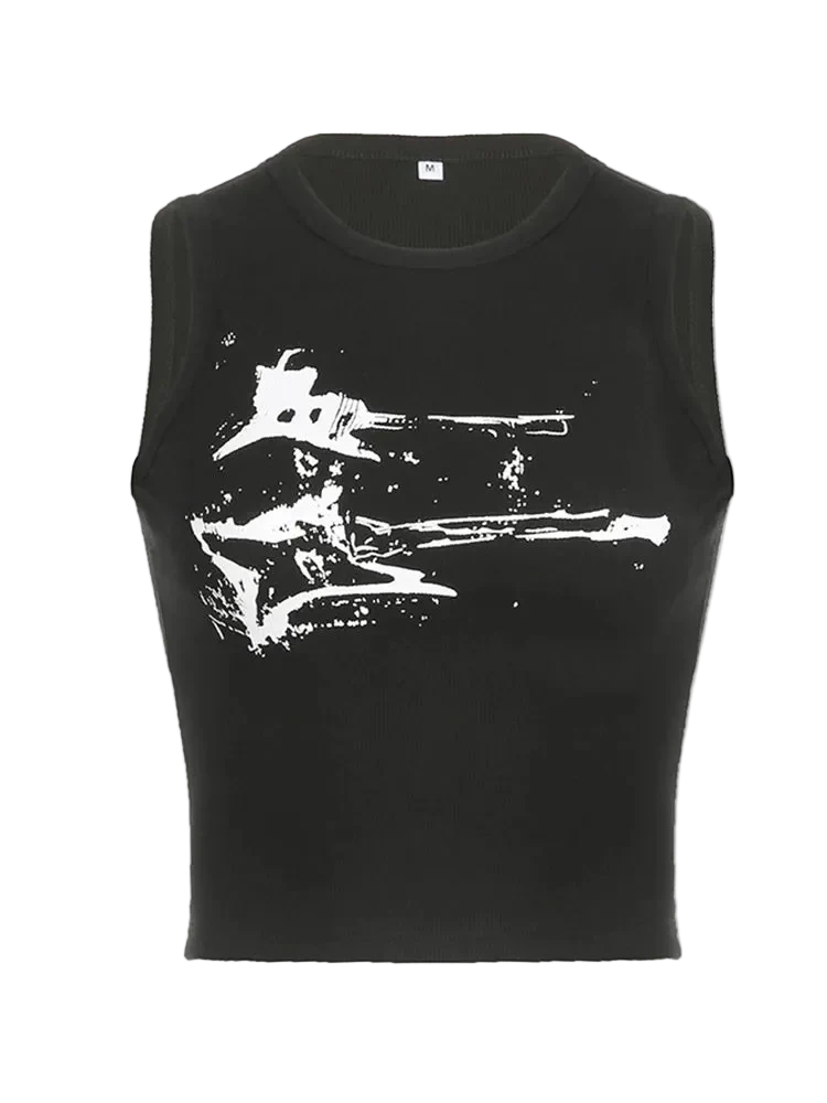 Guitar Print Tank Top