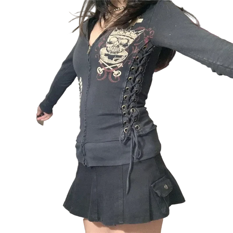 2000s Zip Up Top