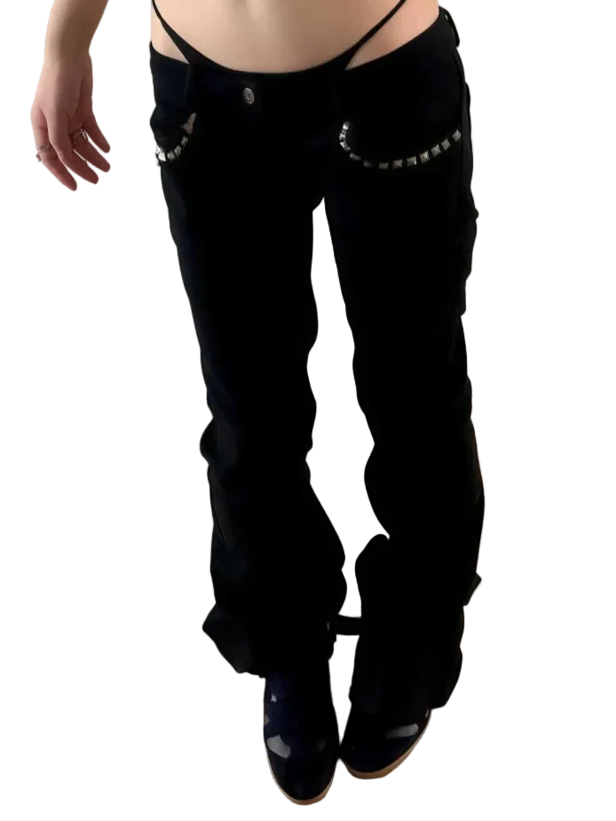 Black Low Rise Jeans