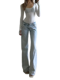 Light Blue Low Waist Jeans