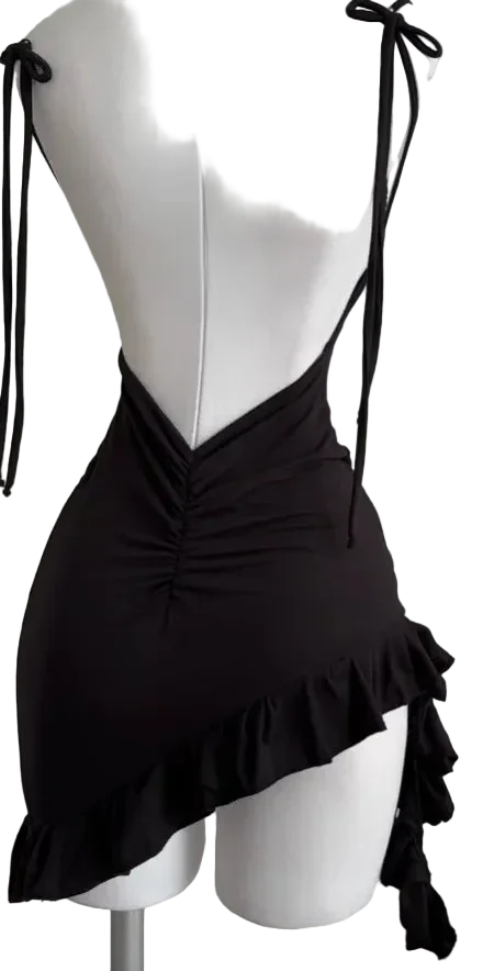 Backless Lace up Dress
