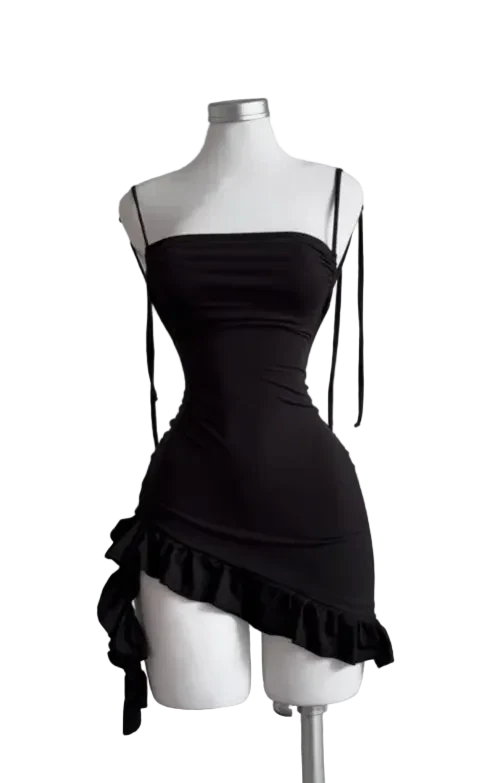 Backless Lace up Dress