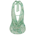 V Neck Sequin Top
