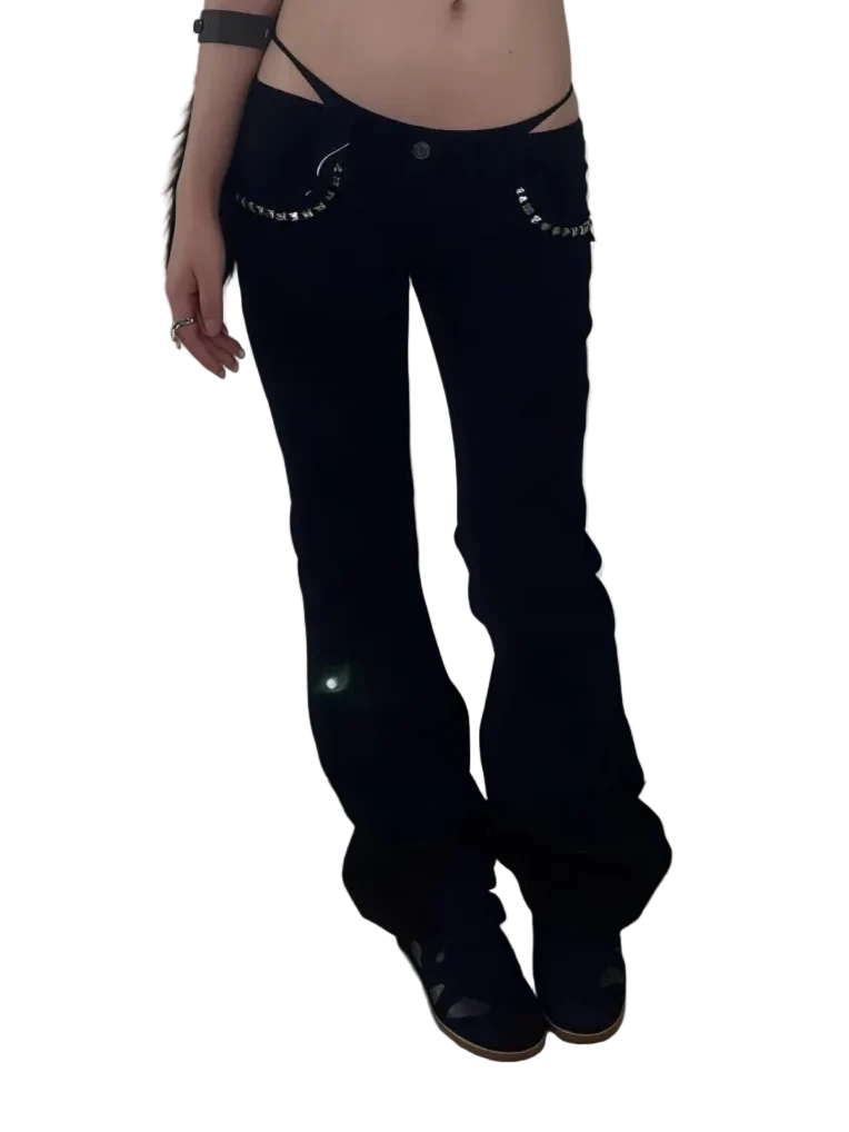 Black Low Rise Jeans