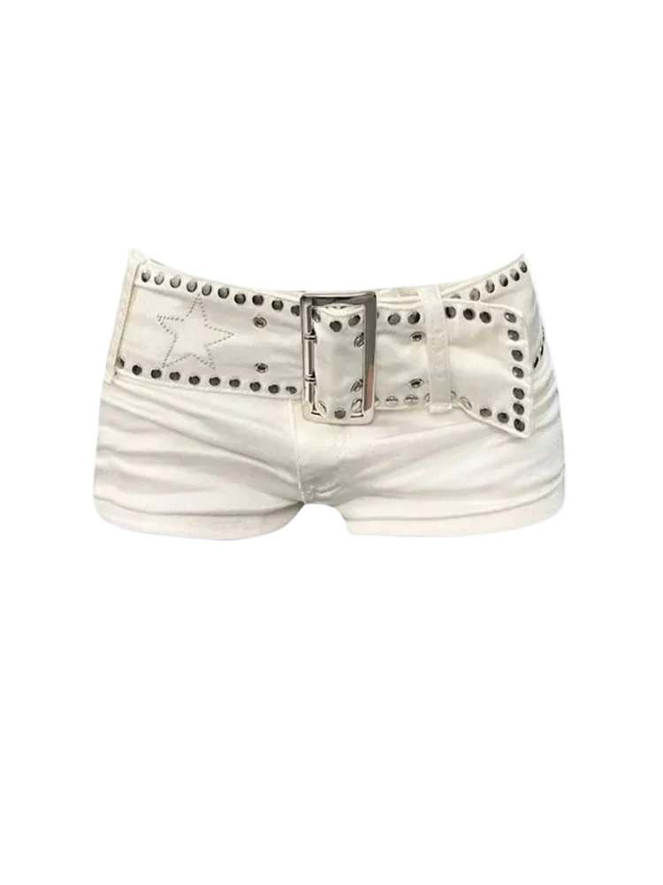 White Denim Shorts