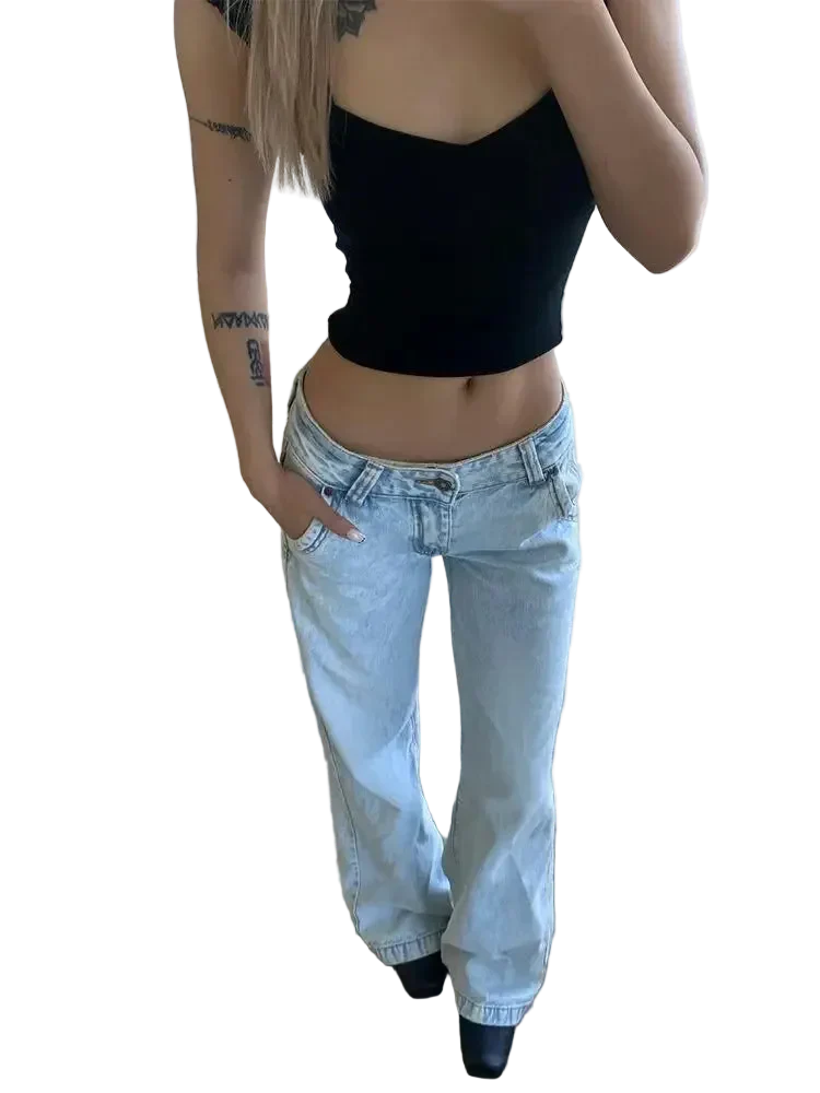 Light Blue Low Waist Jeans