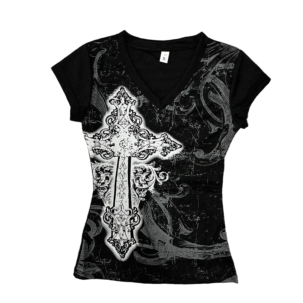 Black Printed T-shirt