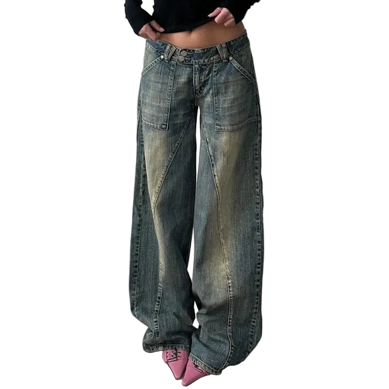 Washed Loose Jeans
