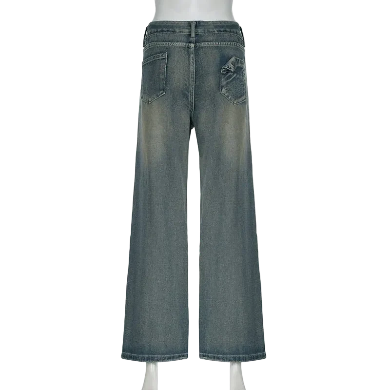 Washed Loose Jeans