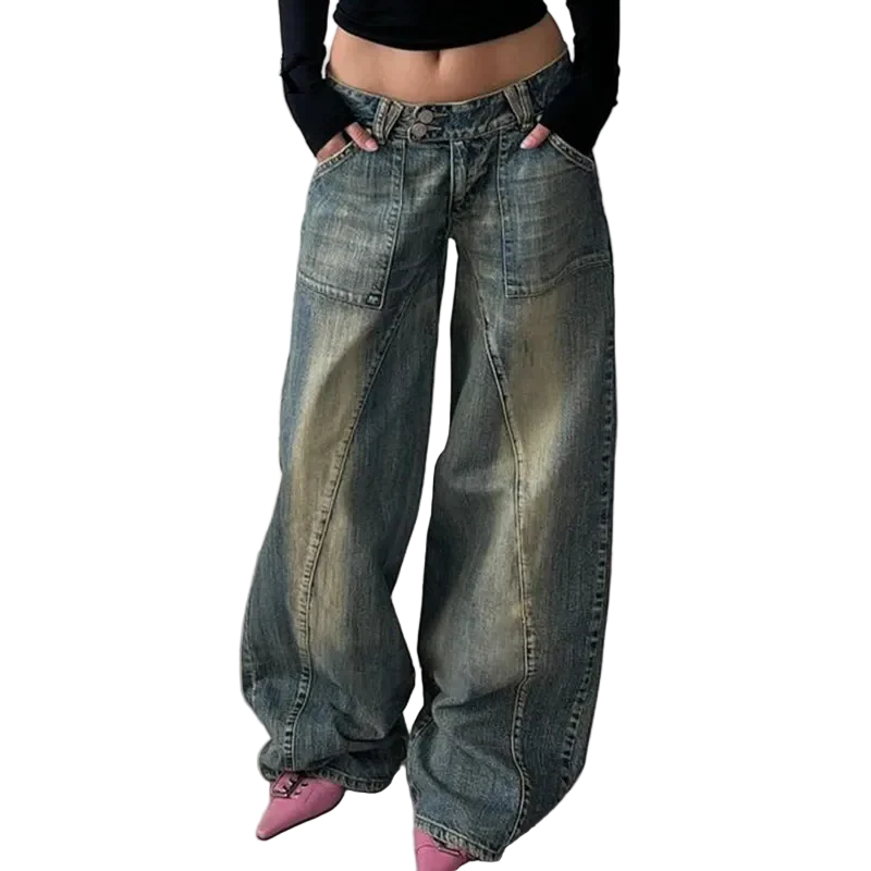 Washed Loose Jeans