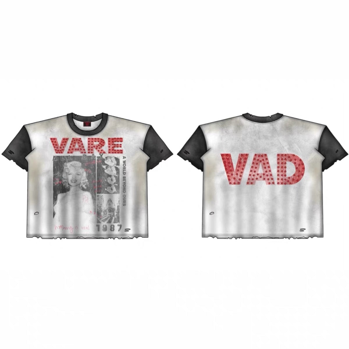 Vare All Day Marilyn Monroe 1987 Color Block Ringer T‑Shirt