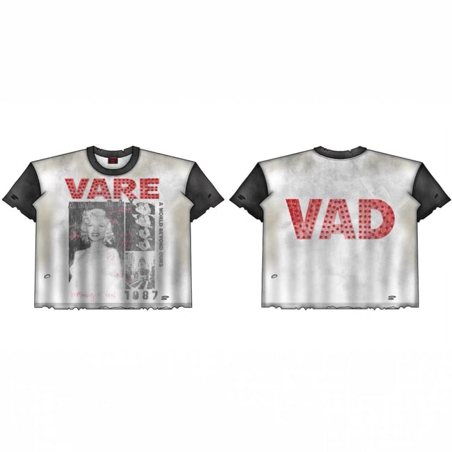 Vare All Day Marilyn Monroe 1987 Color Block Ringer T‑Shirt Hover Image