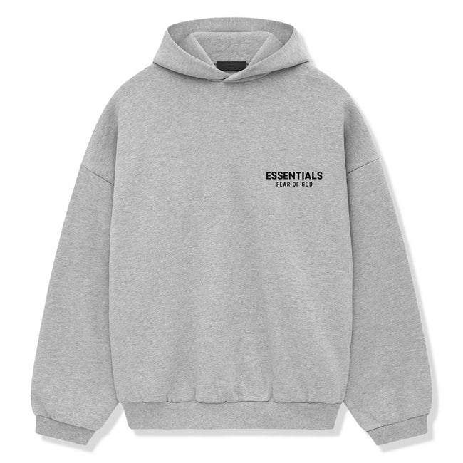 Fear Of God Essentials Fleece Light Heather Grey Hoodie (FW24) Hover Image